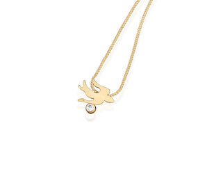 GOLD PENDANT WITH ZIRCONIA
