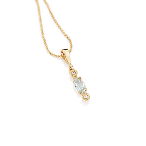 GOLD PENDANT WITH CRYSTAL AND ZIRCONIA