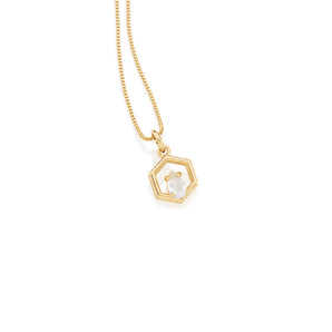 GOLD PENDANT WITH CRYSTAL