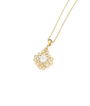 GOLD PENDANT WITH ZIRCONIA