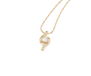GOLD PENDANT WITH ZIRCONIA