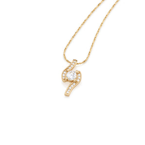 GOLD PENDANT WITH ZIRCONIA