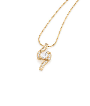 GOLD PENDANT WITH ZIRCONIA