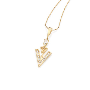 GOLD PENDANT WITH ZIRCONIA