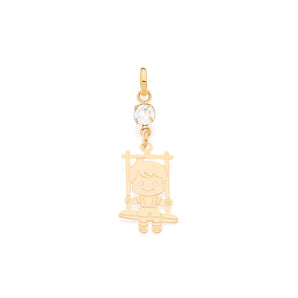 GOLD PENDANT WITH ZIRCONIA