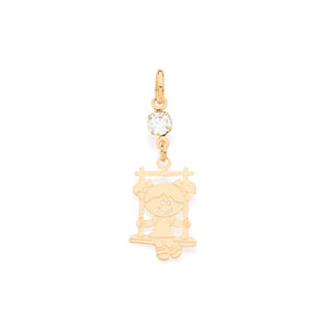 GOLD PENDANT WITH ZIRCONIA