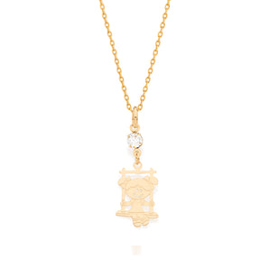 GOLD PENDANT WITH ZIRCONIA