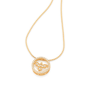 GOLD PENDANT WITH ZIRCONIA