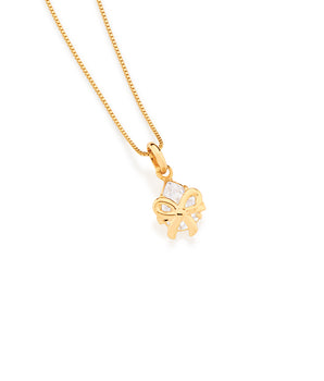 GOLD KID'S PENDANT WITH ZIRCONIA