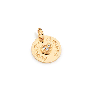GOLD PLATED PENDANT WITH ZIRCONIA
