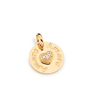 GOLD PLATED PENDANT WITH ZIRCONIA