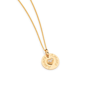 GOLD PLATED PENDANT WITH ZIRCONIA