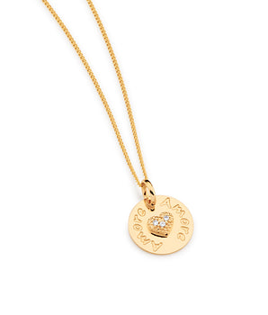 GOLD PLATED PENDANT WITH ZIRCONIA