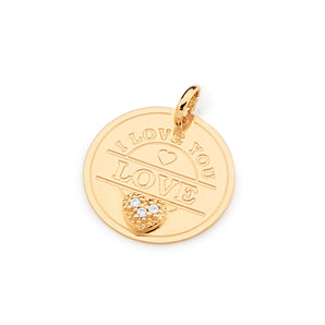 GOLD PLATED PENDANT WITH ZIRCONIA