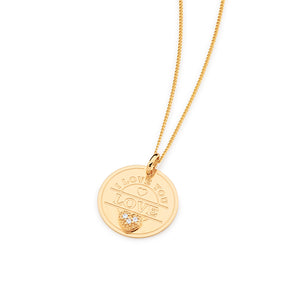 GOLD PLATED PENDANT WITH ZIRCONIA