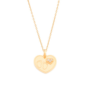 GOLD PLATED PENDANT WITH ZIRCONIA