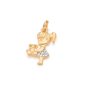 GOLD PENDANT WITH ZIRCONIA