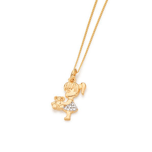 GOLD PENDANT WITH ZIRCONIA