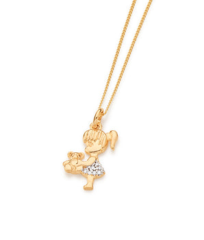 GOLD PENDANT WITH ZIRCONIA