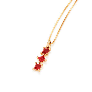GOLD PENDANT WITH CRYSTAL