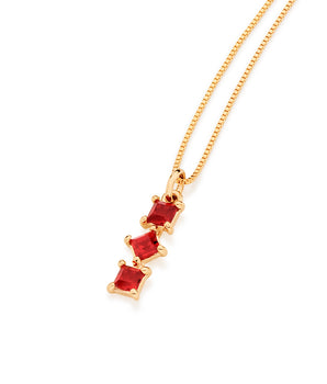 GOLD PENDANT WITH CRYSTAL