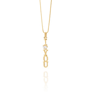 GOLD PENDANT WITH ZIRCONIA