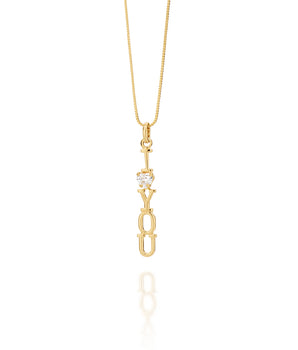 GOLD PENDANT WITH ZIRCONIA