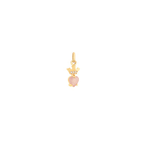 GOLD PENDANT WITH CRYSTAL AND ZIRCONIA