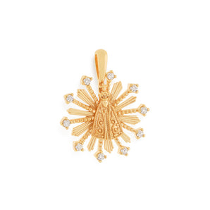 GOLD PENDANT WITH ZIRCONIA