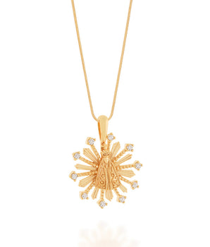GOLD PENDANT WITH ZIRCONIA