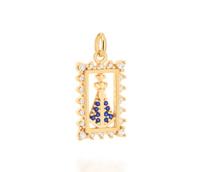 GOLD PENDANT WITH ZIRCONIA