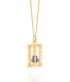 GOLD PENDANT WITH ZIRCONIA