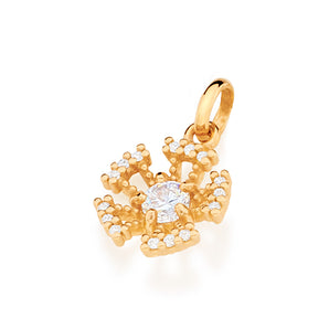 GOLD PENDANT WITH ZIRCONIA