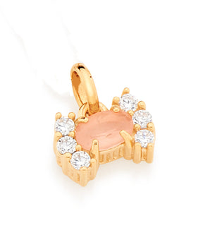 GOLD PENDANT WITH CRYSTAL AND ZIRCONIA