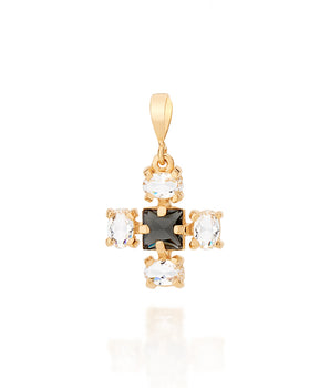 GOLD PENDANT WITH CRYSTAL