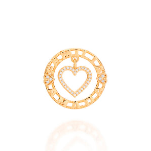 GOLD PENDANT WITH ZIRCONIA