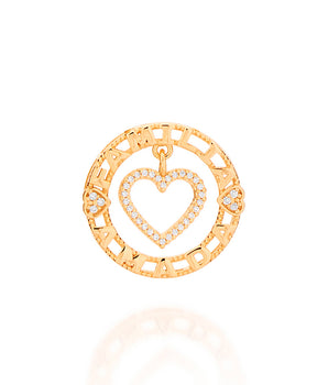 GOLD PENDANT WITH ZIRCONIA