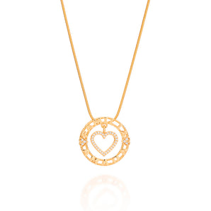 GOLD PENDANT WITH ZIRCONIA