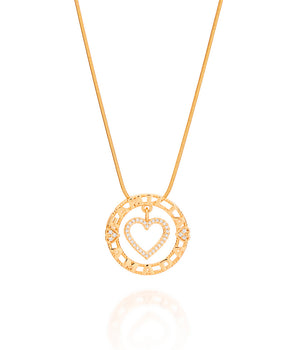 GOLD PENDANT WITH ZIRCONIA