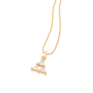 GOLD PENDANT WITH ZIRCONIA