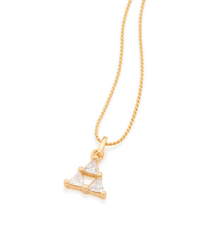 GOLD PENDANT WITH ZIRCONIA