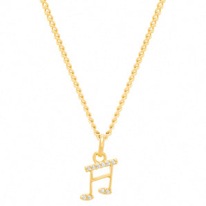 GOLD PENDANT WITH ZIRCONIA
