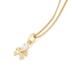 GOLD PENDANT WITH ZIRCONIA