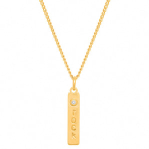 GOLD PENDANT WITH ZIRCONIA