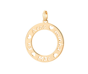 GOLD I LOVE MY MOM PENDANT