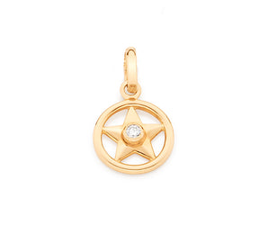 GOLD PENDANT WITH ZIRCONIA