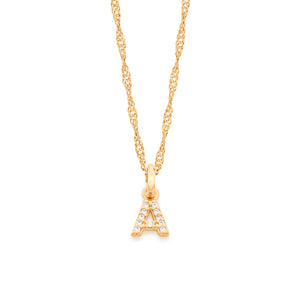 GOLD KID'S LETTER PENDANT