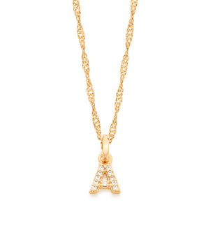 GOLD KID'S LETTER PENDANT