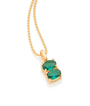 GOLD PENDANT WITH CRYSTAL