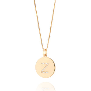 GOLD SOLID LETTER PENDANT